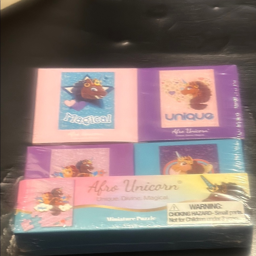 Afro Unicorn Mini Puzzle Set